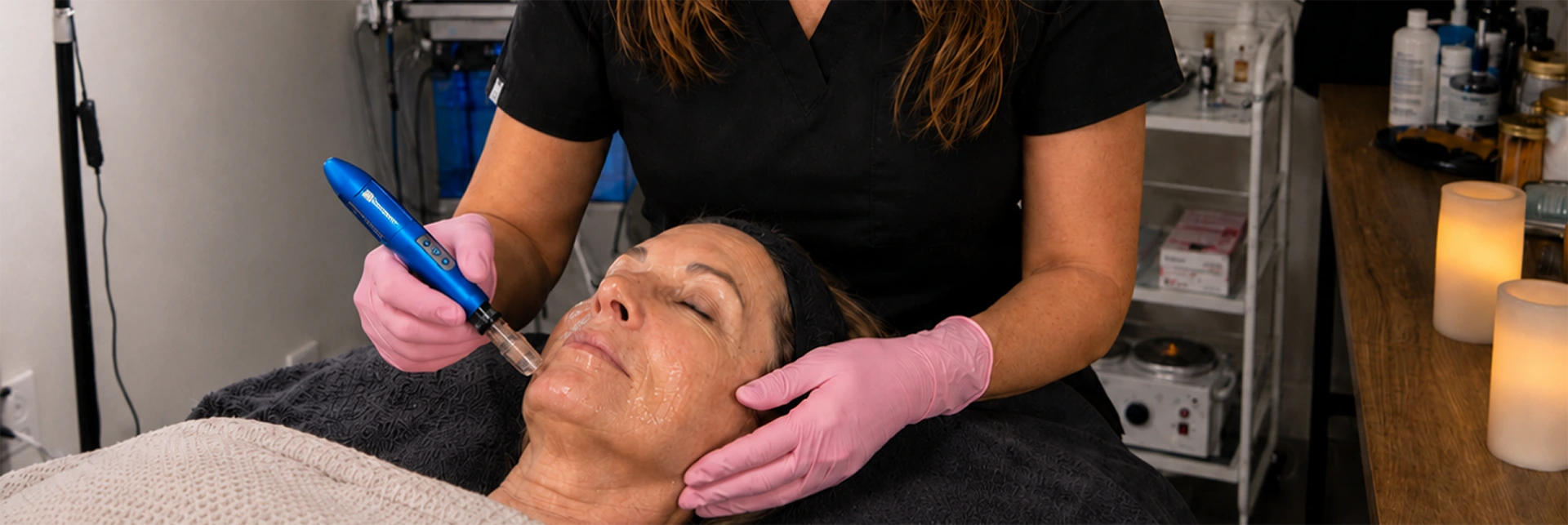Microneedling treatment at Elle Medical & Aesthetics in Lafayette, LA